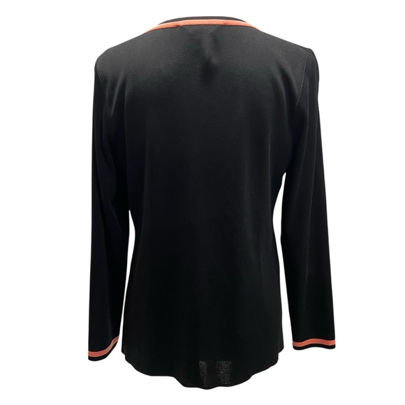 Misook 2 Piece Black Tank & Jacket Coral Trim Women’s Small/Medium - Picture 6 of 12